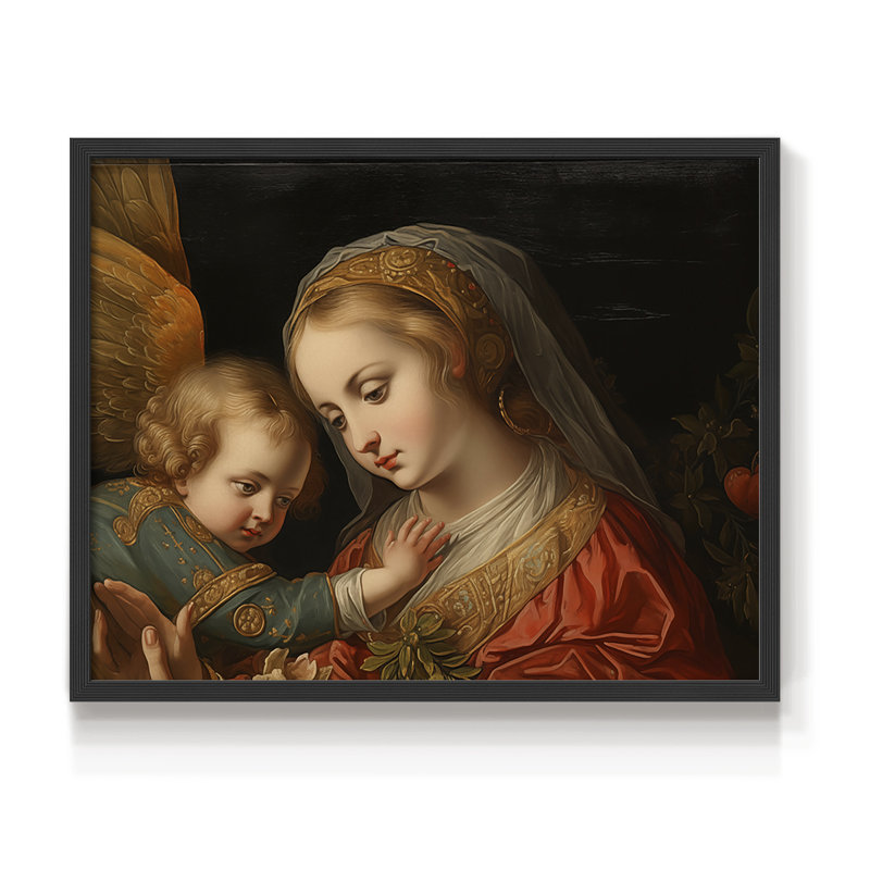 Angels From Above-Lxxi - Reproduction encadrée - Restickable, H 16 po x l 20 po, Cadre noir