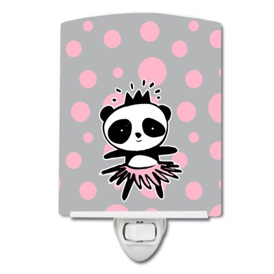 Panda Bear Ballerina Ceramic Night Light