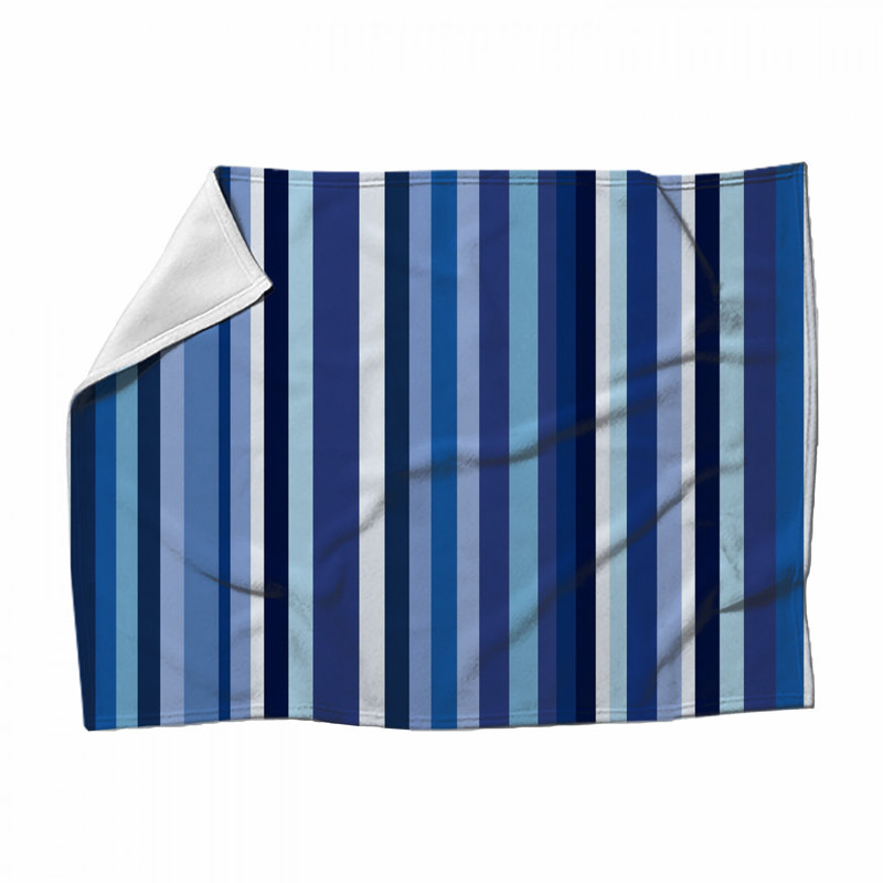 Jeté en molleton Stripes - Jeté à motif pour canapés ou lits, L 51 po x H 60 po