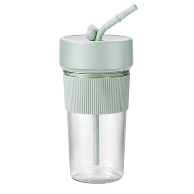 Mélangeurs portatifs, extracteur de jus avec 6 pales, mélangeurs pour boissons frappées et jus, mélangeurs faciles à nettoyer avec paille