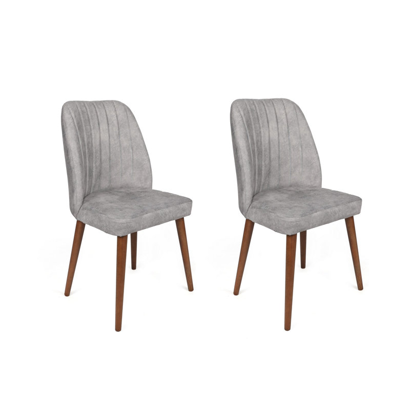 Ensemble de chaises modernes en velours (2 pièces), crème et noyer | Structure 100% métal, pieds en bois de charme | Dimensions: 19,7 po x 35,4 po x 19,3 po | Hauteur du siège: 18,5 po, capacité maximale: 352 lb | Élégant et durable pour la maison et le bureau