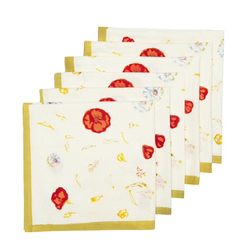 Newkirk 100% Cotton Floral Square Napkin