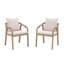 Chaise de salle à manger d'extérieur en bois d'acacia avec coussins Cody-1570301607