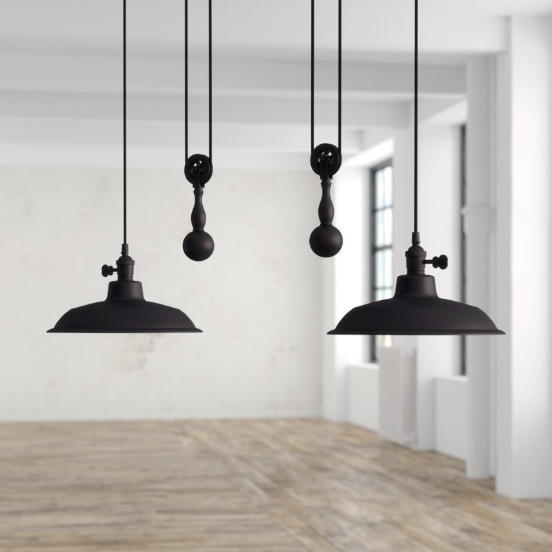 Pulley 2 - Light Kitchen Island Pendant, Antique Bronze