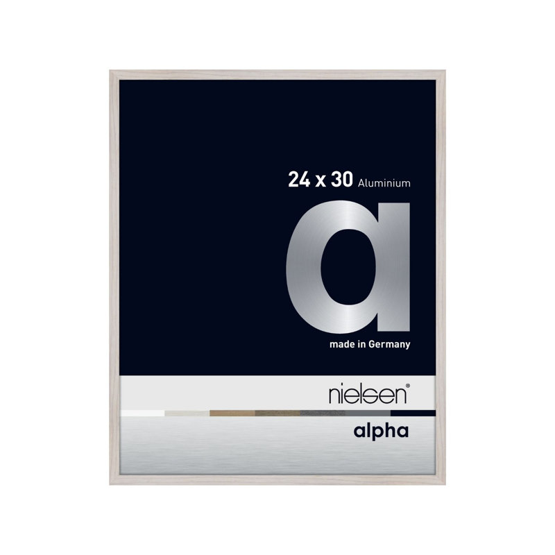 nielsen Alpha Aluminium Picture Frame, White Oak, 24cm W x 30cm H