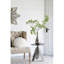 Table d'appoint argentée en aluminium antique