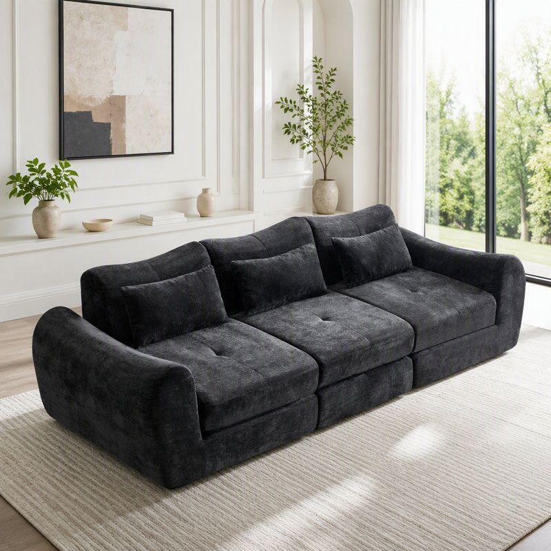 Modular Cloud Sofa, Black