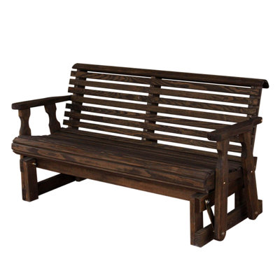 Banc de véranda robuste avec roulettes rétractables de 800 lb, 4 pi
