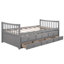 Lit de jour gris simple avec lit gigogne et tiroirs fonctionnels pour dortoir-1651472880