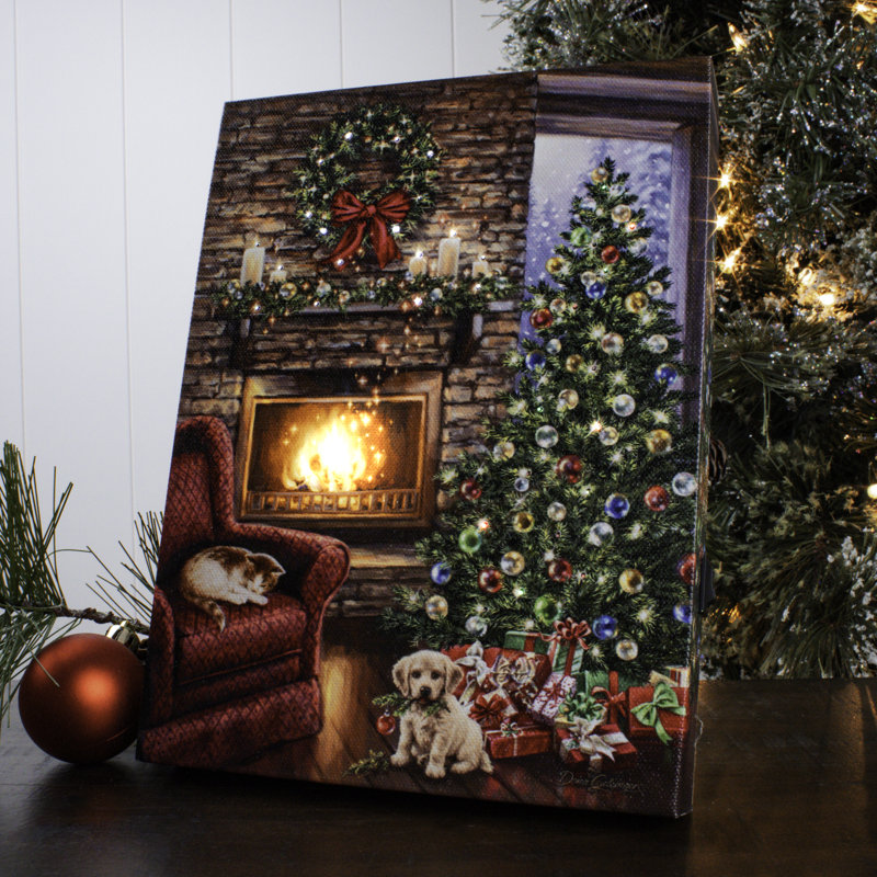 Mini fond de chevalet 8 po x 6 po Fireside Christmas