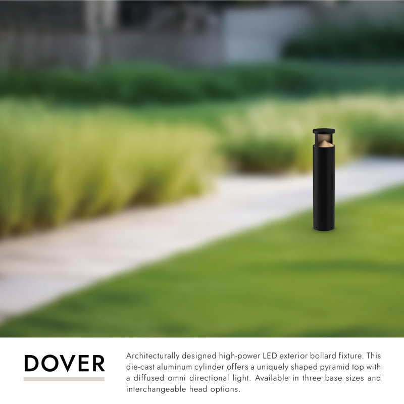 Dover LED Bollard Light, 28.75" H x 6.38" W x 6.38" D