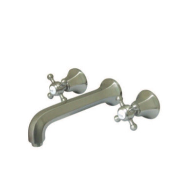 Kingston Brass Metropolitan Two-Handle 3-Hole Wall Mount Bathroom Faucet