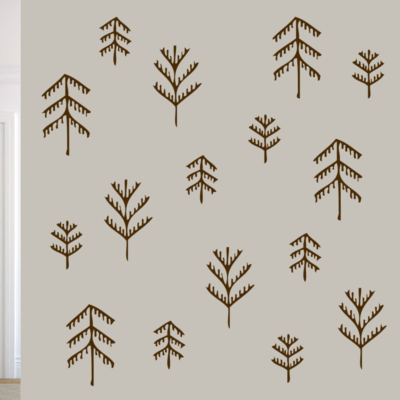 Bartee Abstract Wall Decal, Chocolate Brown