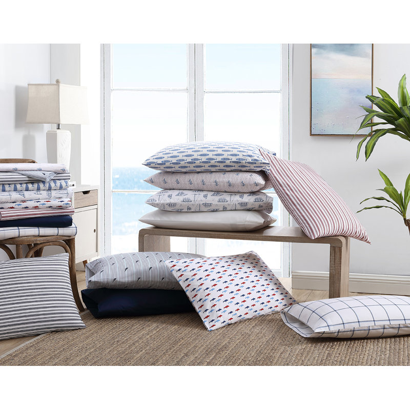 Ensemble de draps en percale de coton 200 fils Bradford, Ensemble de draps pour très grand lit avec 2 taie, Blanc uni