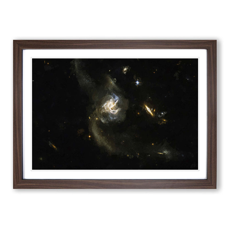 Out of Space Vol.33 in Abstract - Picture Frame Graphic Art Print, Walnut Framed, 36cm H x 48cm W x 2cm D