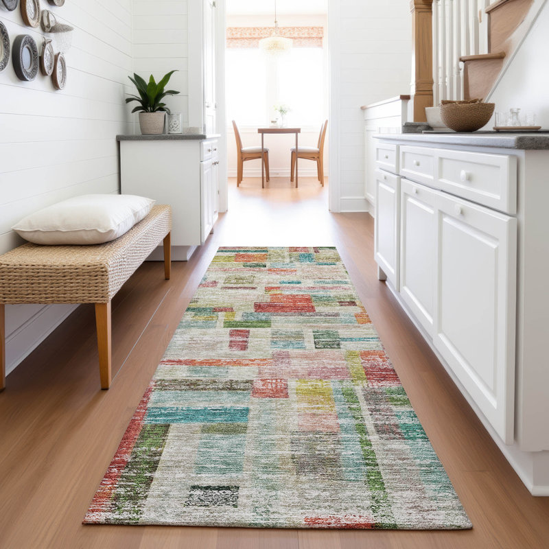 Premium Machine Washable Katelyn AMF1090 Stripes Rug, Runner 2'3" x 7'6"