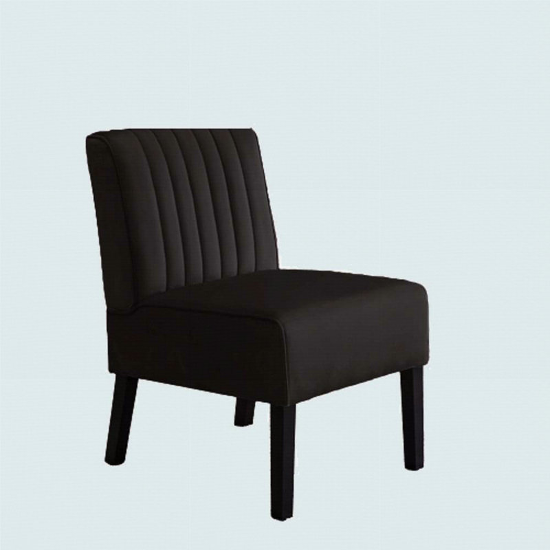 Ensemble de 2 chaises d'appoint Mid Century, Noir