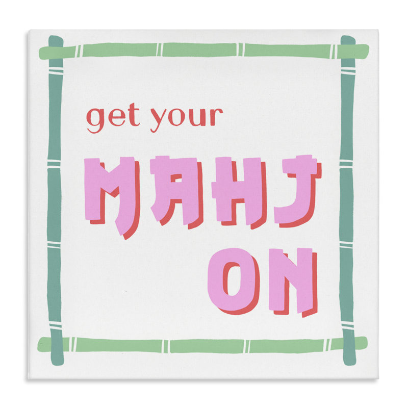 Get Your Mahj On Canvas, design par Krissy Mast, H 30 po x l 30 po