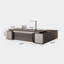 Bureau de direction 94,49 "brun simplifié de luxe-658882969