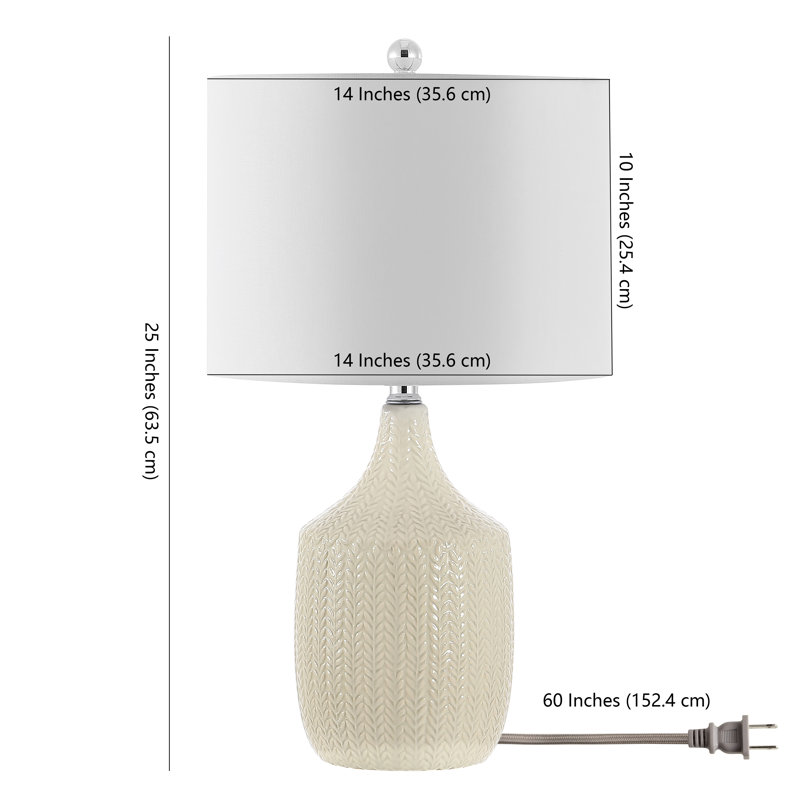 Avdulla Ceramic Table Lamp, Cream