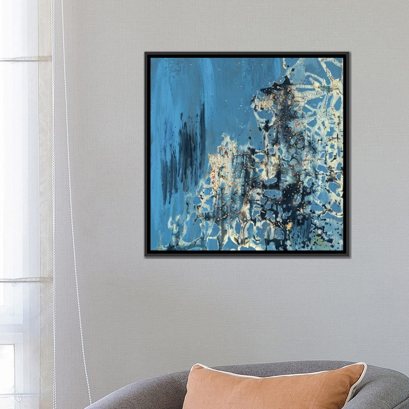 «Treading Water III», reproduction sur toile, H 18 po x l 18 po x P 1,5 po, Toile avec cadre noir, Pas de tapis