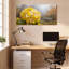 Ensemble de 1 tableau sur toile tendue représentant un paysage de jardin fleuri d'hortensias-802898829