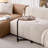 Modern Oval C-Shaped Side Tables with Raised Tray Top and Metal Base(Set of 2)-455313728