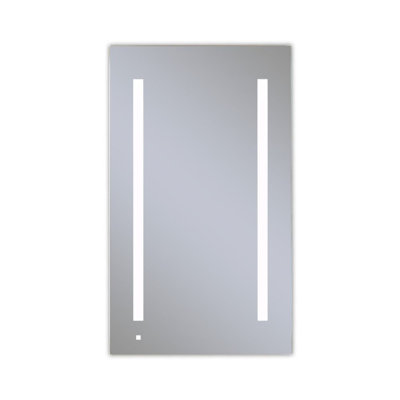 AiO Recessed Frameless Medicine Cabinet with 6 Adjustable Shelves and LED Lighting