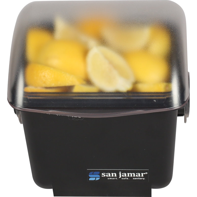 Black Plastic Domed Lid Condiment Server, 2 Quarts
