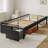 Twin Bed Frame with 2 Storage Drawers, Twin Size Bed Frame without Fixed Headboard, Wooden Slats, Noise Free, No Box Spring Needed-1009069220