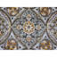 Tapis de couloir d'inspiration moghole 2 pi 6 po x 20 pi 5 po brun et gris