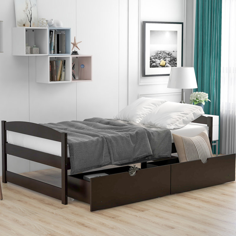 Meacham Kids Twin with Drawers, Espresso