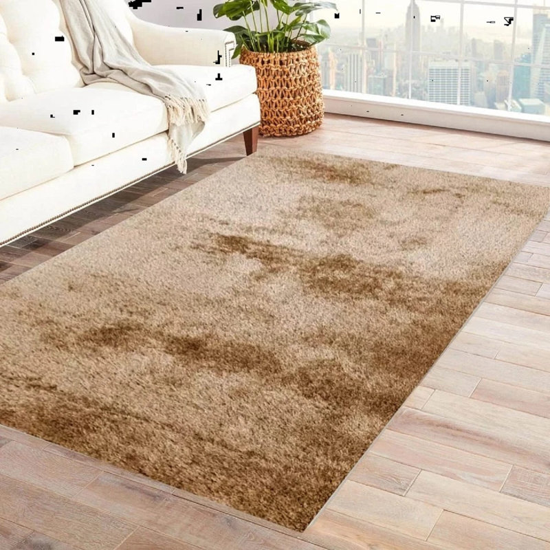 Solid Colour Shag Area Rug, Rectangle 160 x 230cm