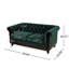 Canapé en velours 59,44 po Chesterfield