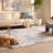 Dune Modern Distressed Solid Blue Gray Beige Machine Washable Non-Slip Low Pile Indoor Outdoor Pet Friendly Living Room Bedroom Dining Room Entryway Hallway Office Area Rug-1740851196