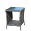 Table basse pour l'extérieur avec 1 table basse en verre trempé transparent-209097889