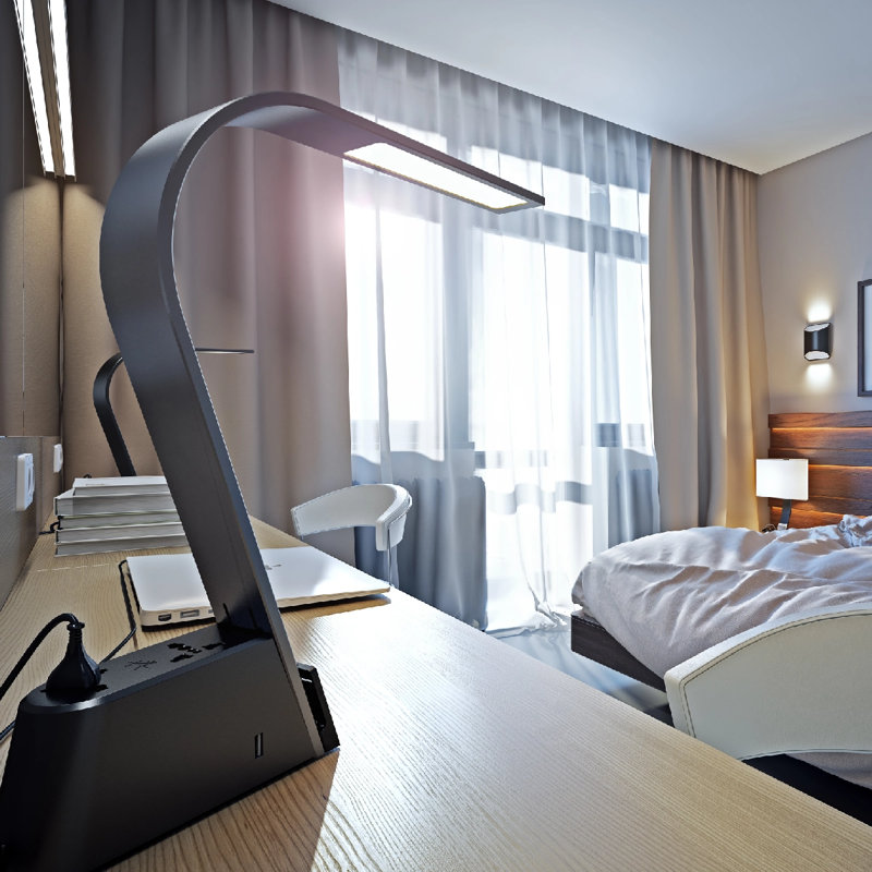 LED Desk Table Lamp, Black