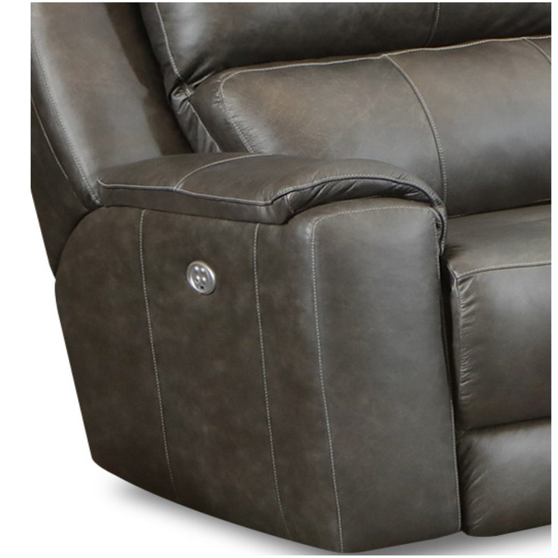 Canapé modulaire en cuir inclinable Dazzle, Galet Fresca
