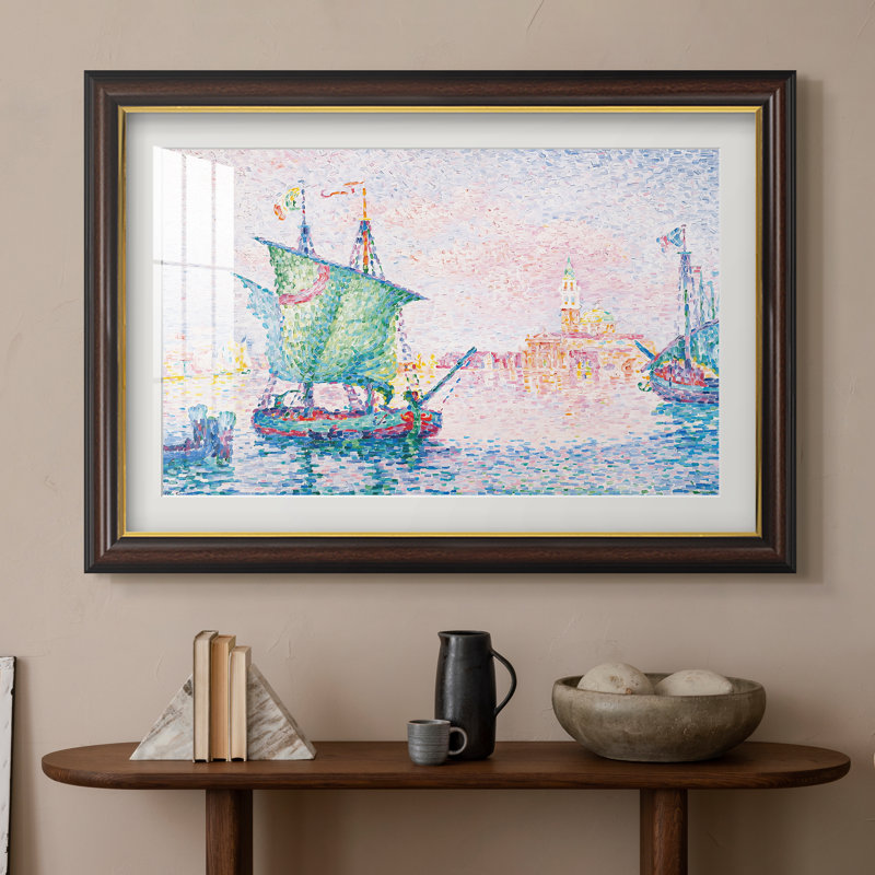  - Encadré sous verre acrylique, grand art mural de salon, 16x22 INNER SIZE, Framed Print with Mat, Walnut Gold Lip