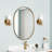 Colborne 32-1/2" x 24" Modern Oval Framed Bathroom Wall Mirror-99278879