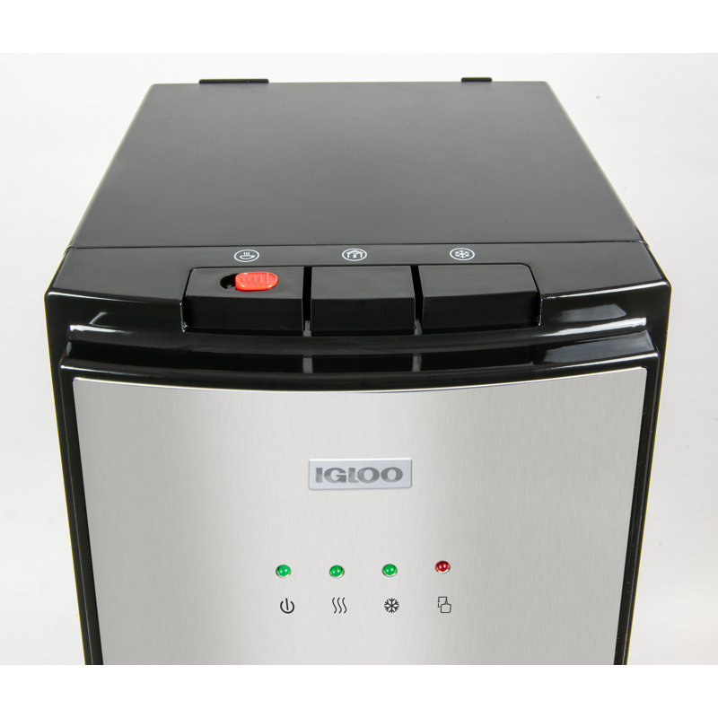 Black and Stainless Steel Bottom Load Water Dispenser