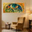 Jardin de tulipes avec lune et étoiles, ensemble de 3 impressions sur toile de style Art déco-1205588679