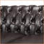 Canapé Chesterfield classique 3 places - profil bas pour petits espaces, capitonnage à boutons, détails cloutés | Brun | Polyuréthane | Accoudoirs roulés