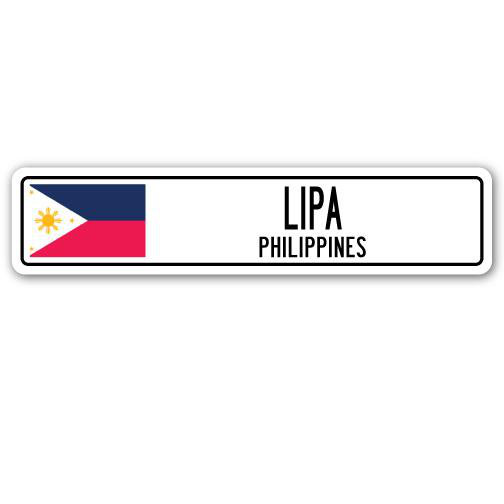 Panneau de signalisation en aluminium pour le drapeau des Philippines à Lipa, H 6 po x l 24 po x P 1 po