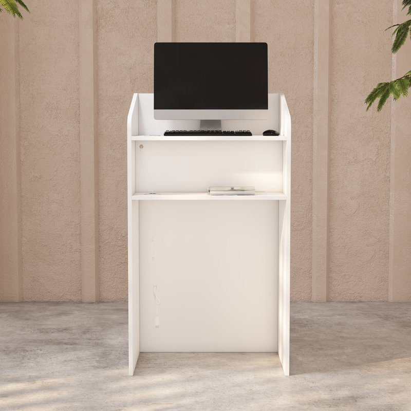 Rectangle Manufactured Wood Reception Desk