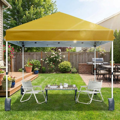 10 x 10 Ft Pop Up Canopy Tent, Portable Instant Outdoor Shade with Easy Setup for Beach, Backyard, Camping & Events