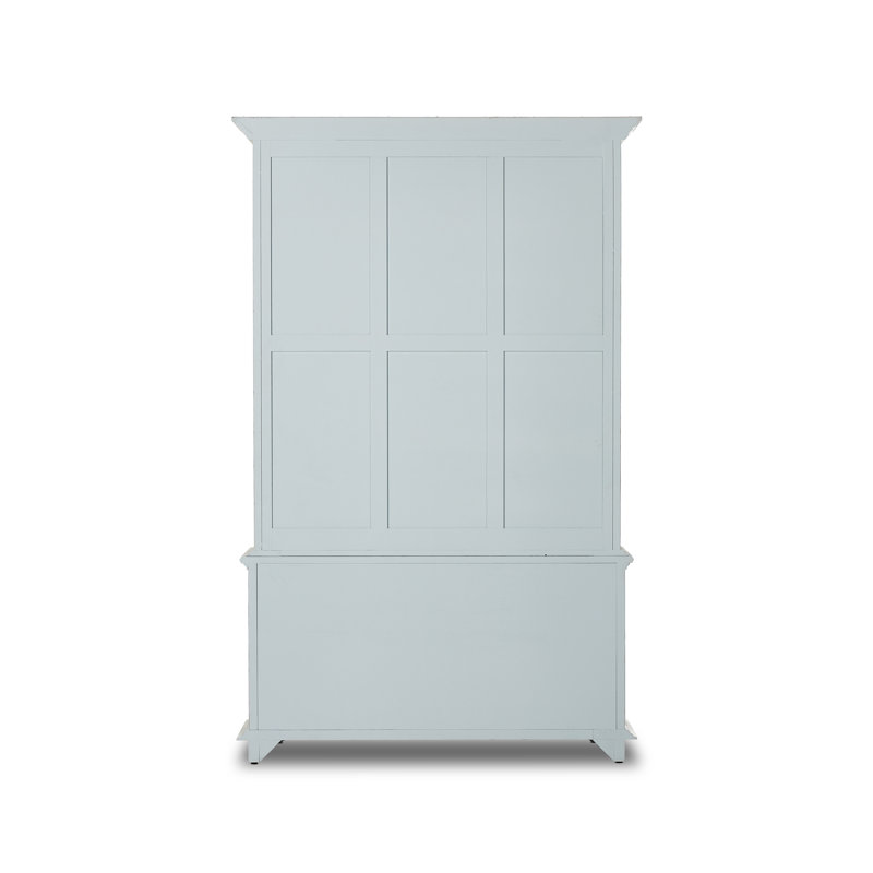 Loami China Cabinet, Distressed Gray Blue Veneer