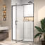 44"-48" W X 71" H Pivot Swing Framed Shower Door With 1/4" Tempered Clear Glass