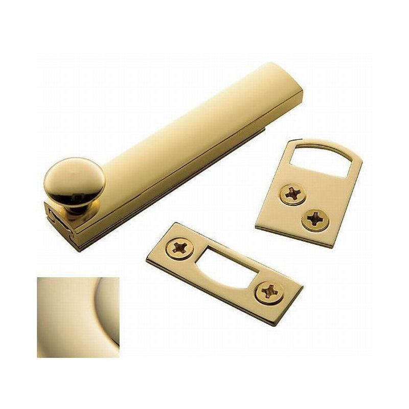 Surface Bolt, 3.4" H x 3.4" W x 1.2" D, Lifetime Brass