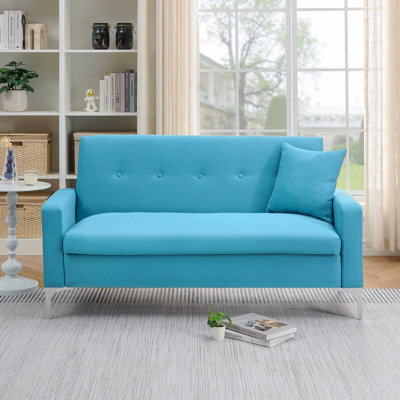 Canapé double confortable de 57 po: avec rangement intégré, il convient aux salons, aux appartements et aux bureaux à domicile, et peut également jouer avec l'esthétique pratique